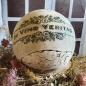 Preview: getöpferte Gartenkugel - in vino veritas - Im Wein liegt die Wahrheit