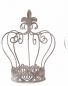 Preview: Krone Vintage mit franz. Lilie grau Patina klein