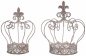 Preview: Krone Vintage mit franz. Lilie grau Patina klein