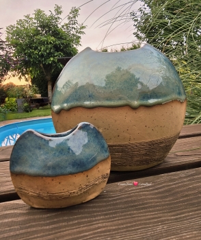 Ellipsen Vase Gänseblümchen Designvase