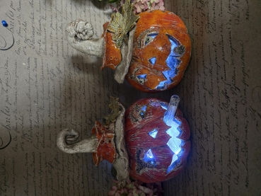 Keramik Kürbis Vladimir Windlicht Halloween
