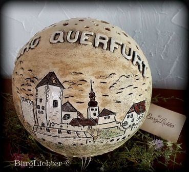 Keramik große Lichtkugel Burg Querfurt Größe BurgLichter©