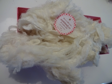 Schaflocken Wensleydale Flöckchen in Naturweiß 25g