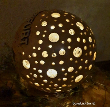 Keramik Lichtkugel Burg Querfurt XL Größe Ø40cm BurgLichter©