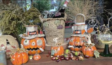 Keramik Kürbis Vladimir Windlicht