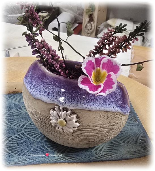 Keramik Vase Daisy Ellipse