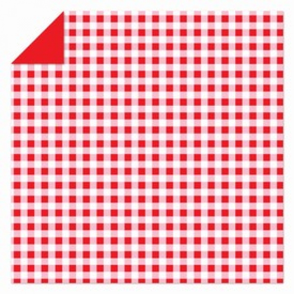 schönes Origamipapier Rot Weiss Karo 15 x 15cm